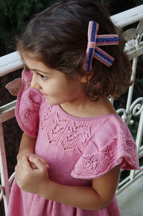 Konges Sløjd Dječje ukosnice za kosu Konges Sløjd 2 PACK LONG VELVET BOW HAIR CLIPS 2-pack KS101786