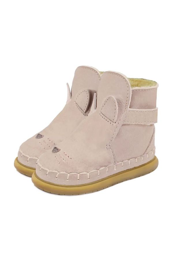 Donsje Dječje zimske cipele od brušene kože Donsje Dubu Classic Shoes Cat boja: bež, 1500403