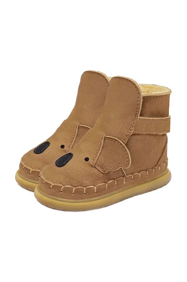 Donsje Dječje zimske cipele od brušene kože Donsje Dubu Classic Shoes Koala boja: bež, 1500407