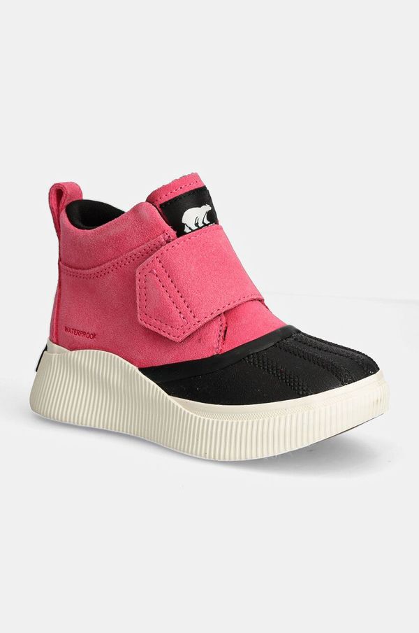 Sorel Dječje zimske cipele od brušene kože Sorel TODDLER OUT N ABOUT boja: ružičasta, 2088661