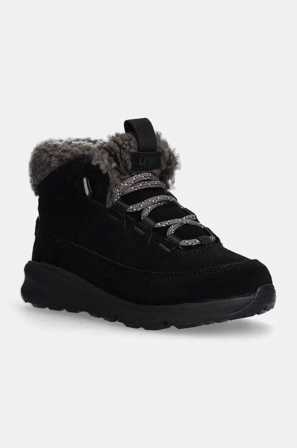 Ugg Dječje zimske cipele od brušene kože UGG TERRETRAIL COZY LACE boja: crna, 1157574K