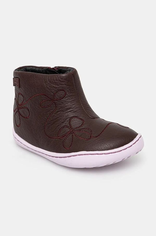 Camper Dječje zimske kožne cipele Camper TWS FW boja: ljubičasta, K900205.005