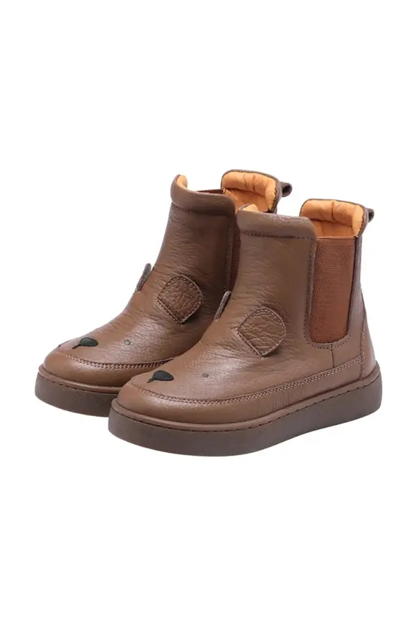 Donsje Dječje zimske kožne cipele Donsje Thuru Classic Boots Bear