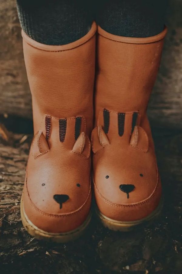 Donsje Dječje zimske kožne cipele Donsje Wadudu Classic Boots Tiger boja: narančasta, 2022011