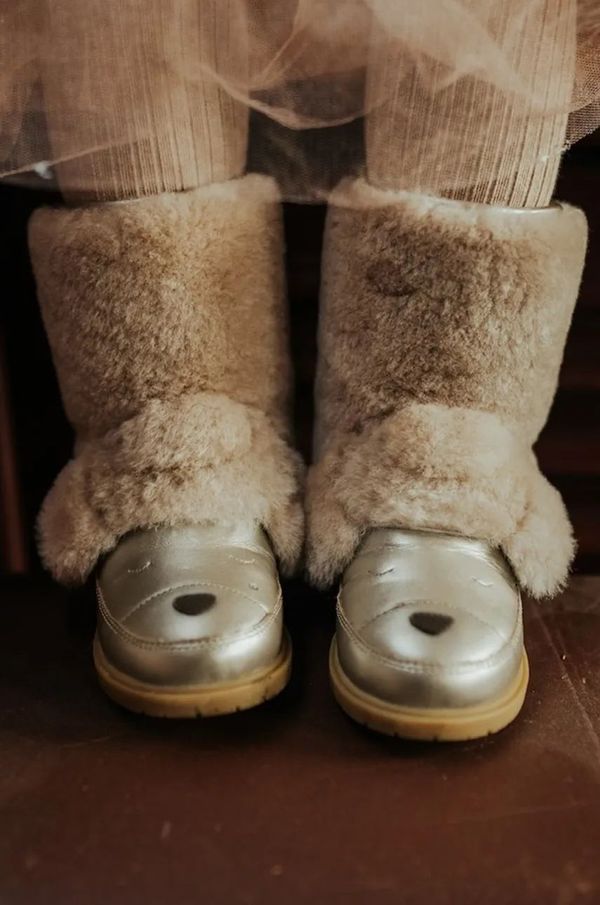 Donsje Dječje zimske kožne cipele Donsje Wadudu Exclusive Boots Poodle boja: bež, 2022121