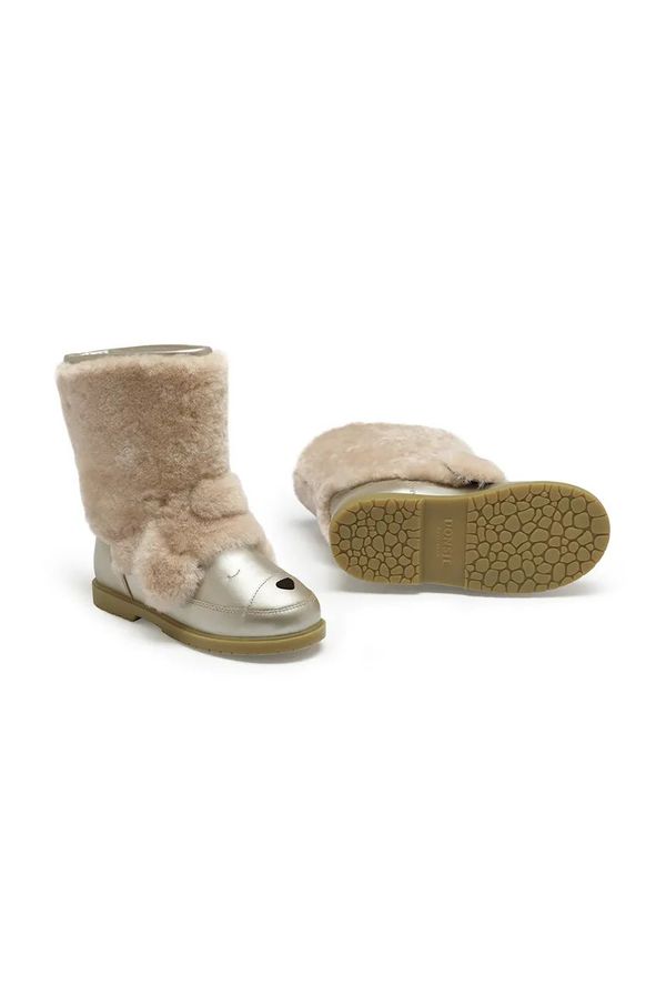Donsje Dječje zimske kožne cipele Donsje Wadudu Exclusive Boots Poodle boja: bež, 2022121