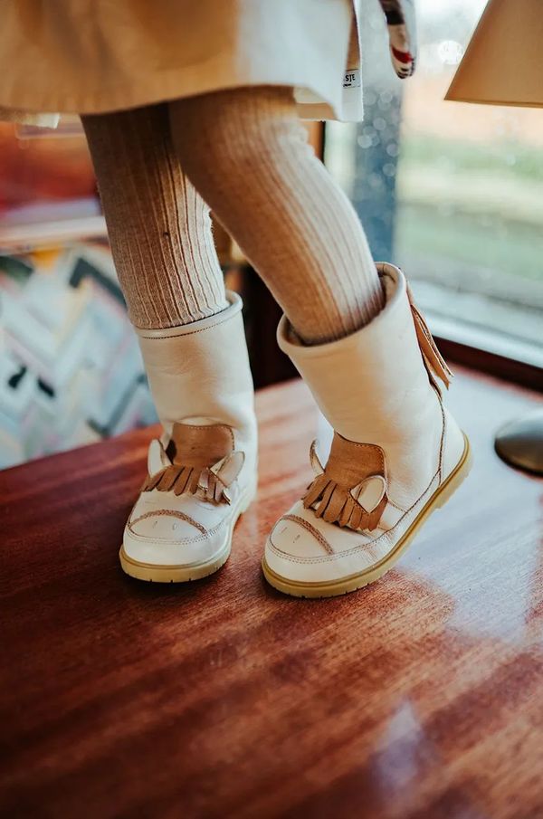 Donsje Dječje zimske kožne cipele Donsje Wadudu Special Boots Horse boja: bež, 2122021