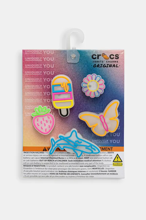 Crocs Dječji bedževi za obuću Crocs Lights Up Summer 5 Pack 5-pack