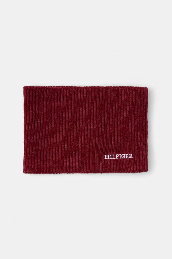 Tommy Hilfiger Dječji cjevasti šal Tommy Hilfiger boja: bordo, bez uzorka, AU0AU01933