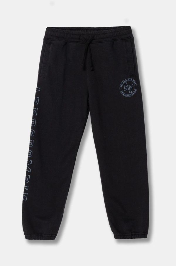 Abercrombie & Fitch Dječji donji dio trenirke Abercrombie & Fitch boja: tamno plava, bez uzorka, KI234-4085