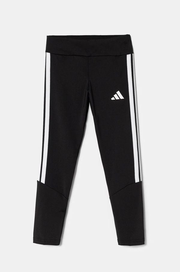 adidas Dječji donji dio trenirke adidas boja: crna, s aplikacijom, JJ5036