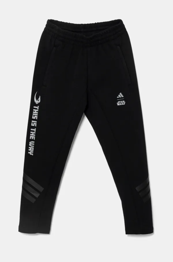 adidas Dječji donji dio trenirke adidas boja: crna, s tiskom, JF3635