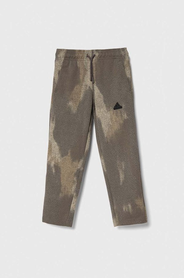 adidas Dječji donji dio trenirke adidas boja: smeđa, s uzorkom