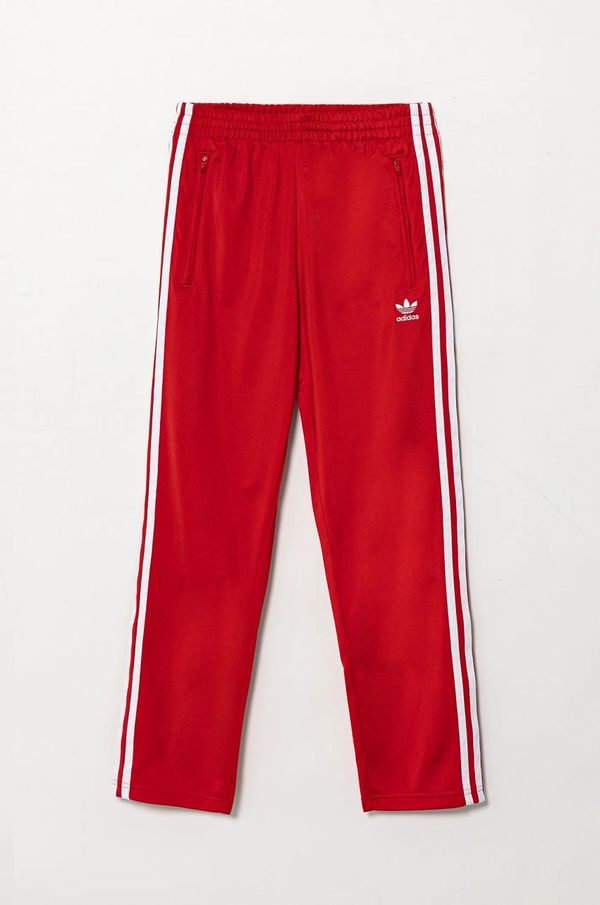 adidas Originals Dječji donji dio trenirke adidas Originals boja: crvena, s aplikacijom, IY9806