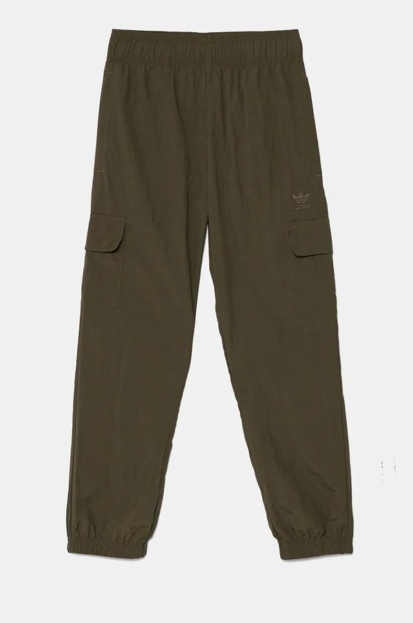 adidas Originals Dječji donji dio trenirke adidas Originals CARGO PANTS boja: zelena, bez uzorka, IX7619
