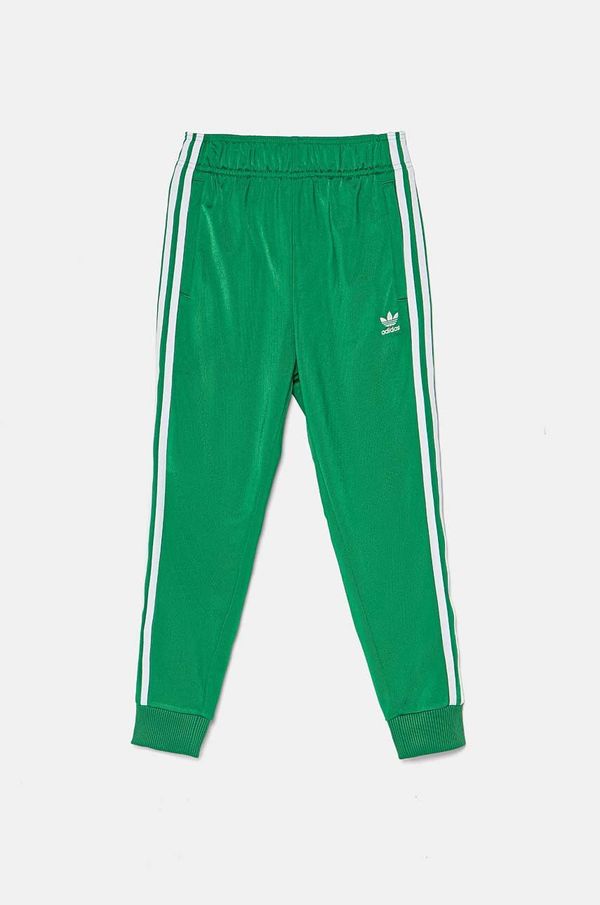 adidas Originals Dječji donji dio trenirke adidas Originals SST TRACK PANTS boja: zelena, s uzorkom, IY7461