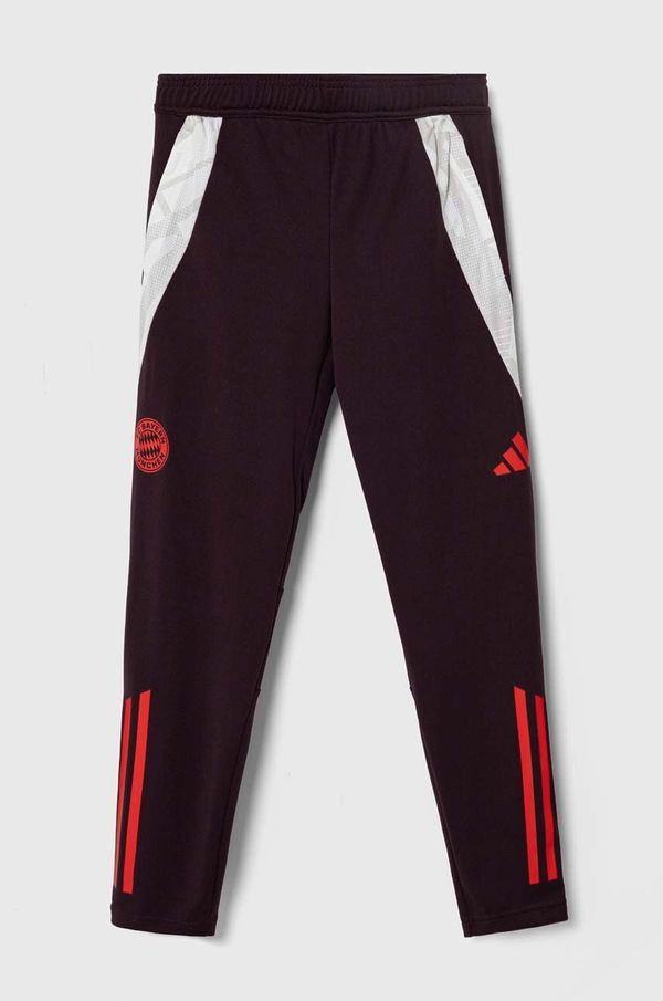 adidas Performance Dječji donji dio trenirke adidas Performance FCB TR PNTY boja: bordo, s tiskom, IS9943