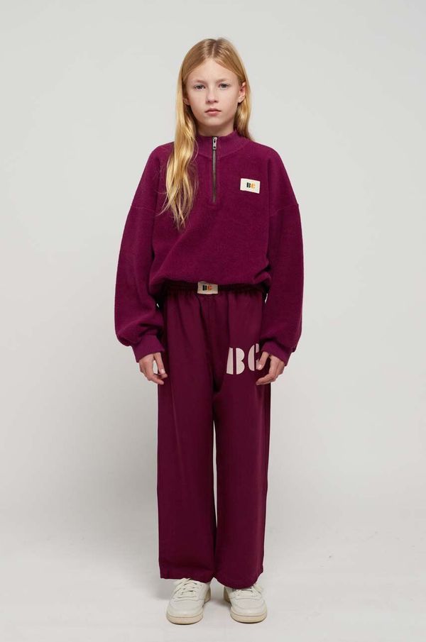 Bobo Choses Dječji donji dio trenirke Bobo Choses boja: ljubičasta, s tiskom