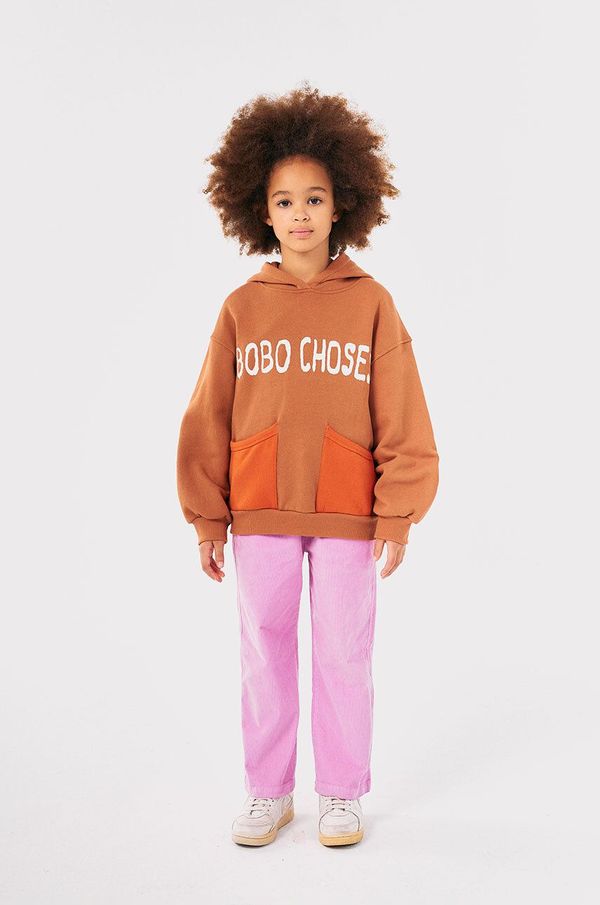 Bobo Choses Dječji donji dio trenirke Bobo Choses boja: ružičasta, bez uzorka, 224AC095