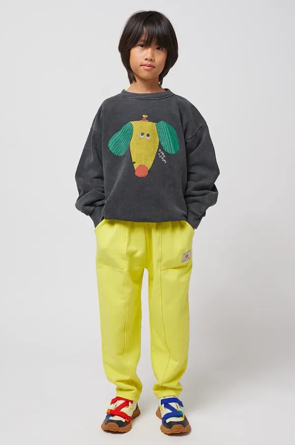 Bobo Choses Dječji donji dio trenirke Bobo Choses Smiling boja: žuta, bez uzorka, 125AC079