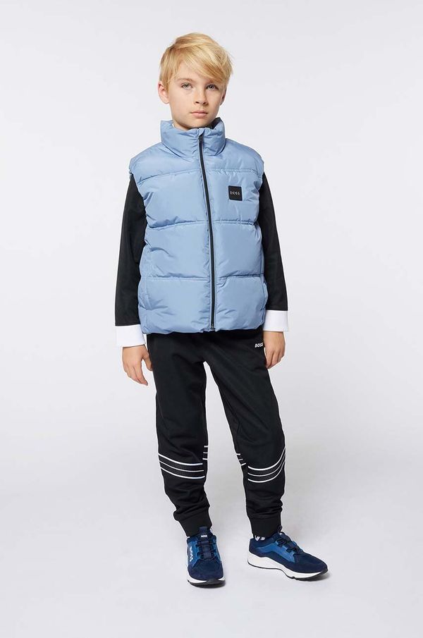 Boss Dječji donji dio trenirke BOSS boja: crna, s tiskom, J51161