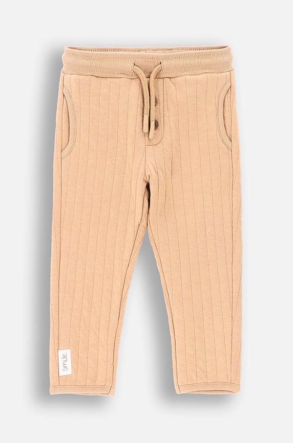 Coccodrillo Dječji donji dio trenirke Coccodrillo boja: bež, bez uzorka, SMILE BOY NEWBORN