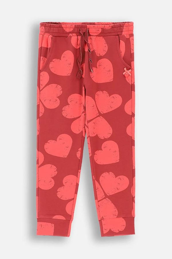Coccodrillo Dječji donji dio trenirke Coccodrillo boja: bordo, s uzorkom, HEARTS GIRL KIDS