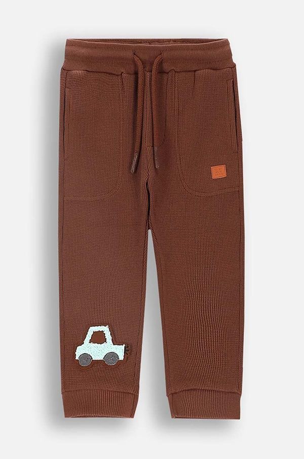 Coccodrillo Dječji donji dio trenirke Coccodrillo boja: smeđa, s aplikacijom, MY WAY BOY NEWBORN