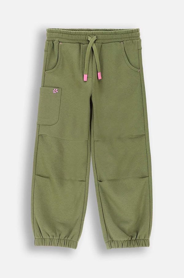 Coccodrillo Dječji donji dio trenirke Coccodrillo boja: zelena, bez uzorka, MYSTIC NATURE GIRL KIDS