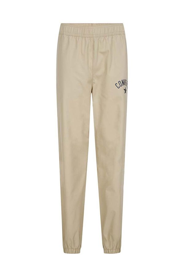 Converse Dječji donji dio trenirke Converse boja: bež, s aplikacijom, 9CG046