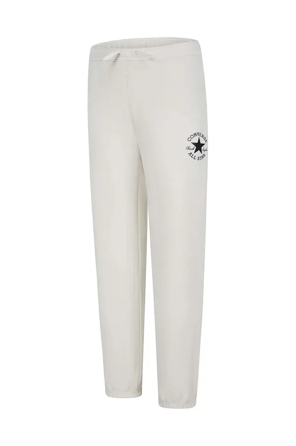 Converse Dječji donji dio trenirke Converse boja: bež, s aplikacijom