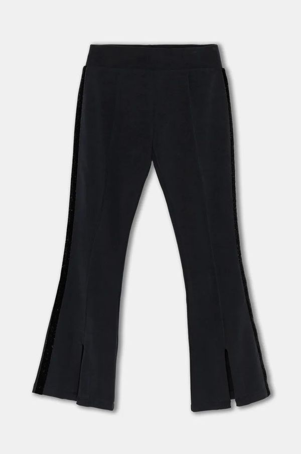 EA7 Emporio Armani Dječji donji dio trenirke EA7 Emporio Armani boja: crna, s aplikacijom, 6DFP07 FJZBZ