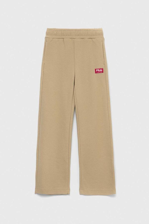Fila Dječji donji dio trenirke Fila boja: bež, glatki materijal