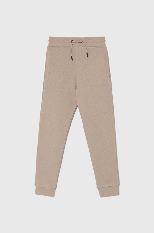 Guess Dječji donji dio trenirke Guess boja: bež, bez uzorka, L2YQ46 KAIJ1