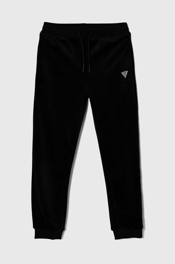 Guess Dječji donji dio trenirke Guess boja: crna, bez uzorka, J4YQ20 KBXI2