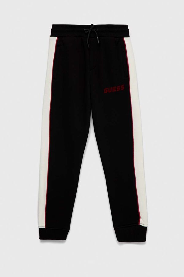 Guess Dječji donji dio trenirke Guess boja: crna, glatki materijal