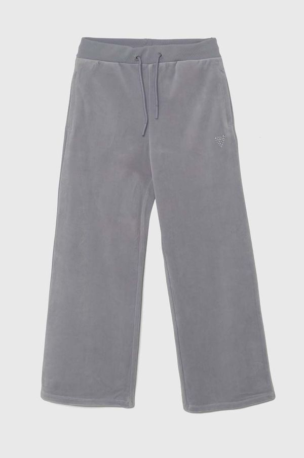 Guess Dječji donji dio trenirke Guess boja: siva, bez uzorka, J4RQ16 KBXI2