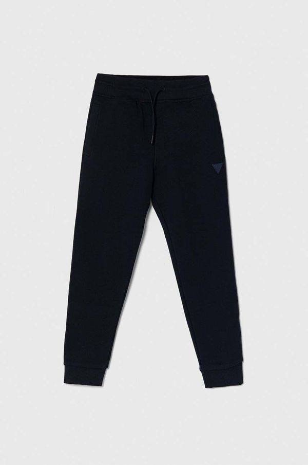 Guess Dječji donji dio trenirke Guess boja: tamno plava, bez uzorka