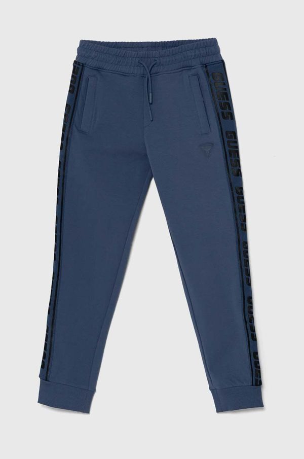 Guess Dječji donji dio trenirke Guess boja: tamno plava, s tiskom, L2YQ48 K6ZS1