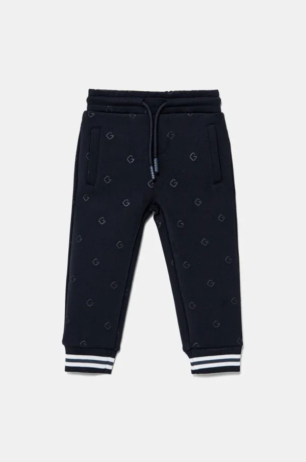 Guess Dječji donji dio trenirke Guess boja: tamno plava, s uzorkom, N5RQ12 KAZQ2