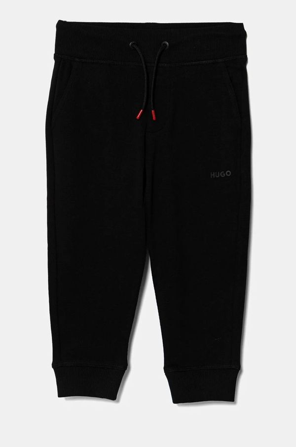 Hugo Dječji donji dio trenirke HUGO boja: crna, bez uzorka, G00175