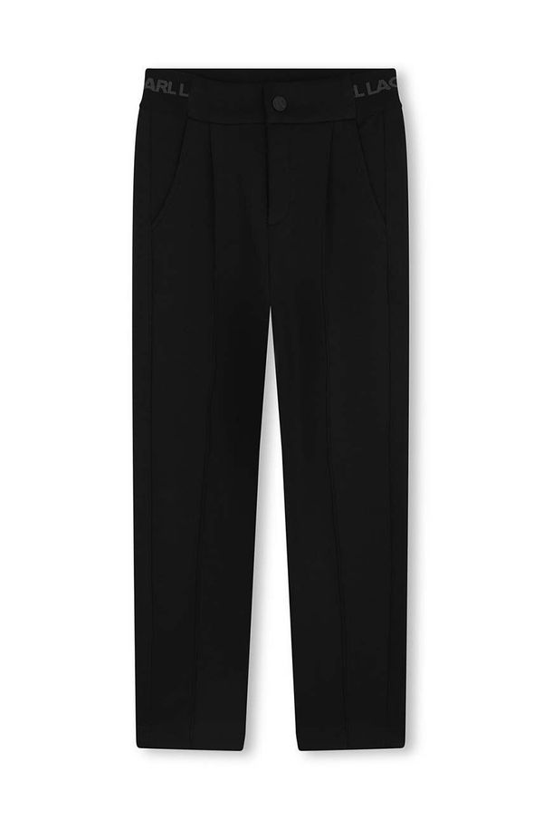 Karl Lagerfeld Dječji donji dio trenirke Karl Lagerfeld boja: crna, bez uzorka, Z30264