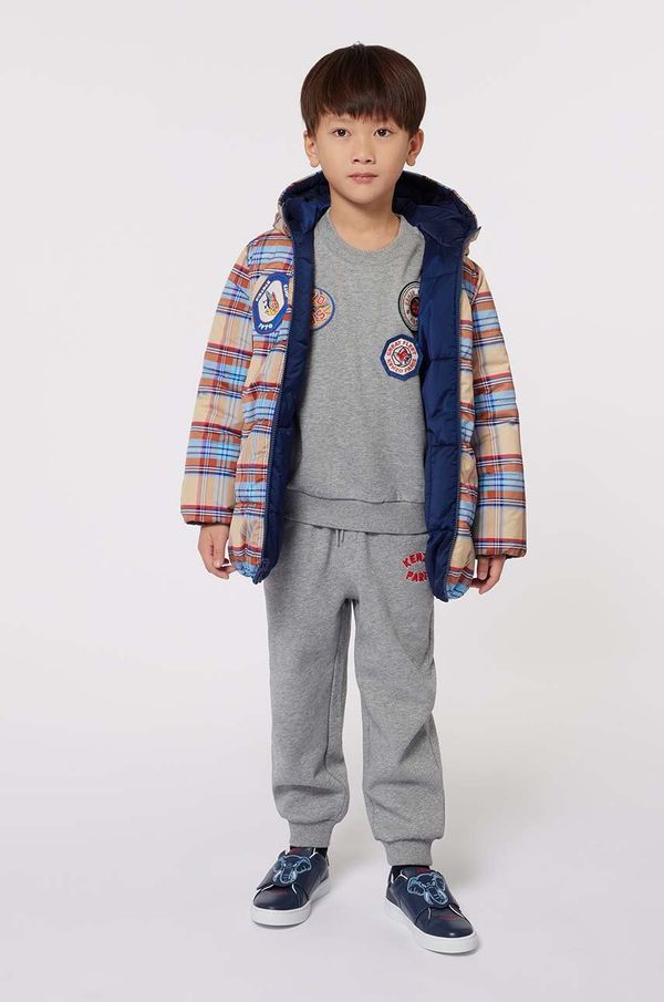 Kenzo kids Dječji donji dio trenirke Kenzo Kids boja: siva, melanž, K60793