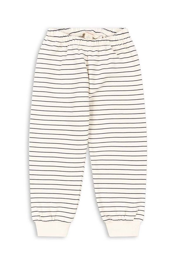 Konges Sløjd Dječji donji dio trenirke Konges Sløjd AMIO SWEAT PANTS GOTS boja: bijela, s uzorkom, KS101393