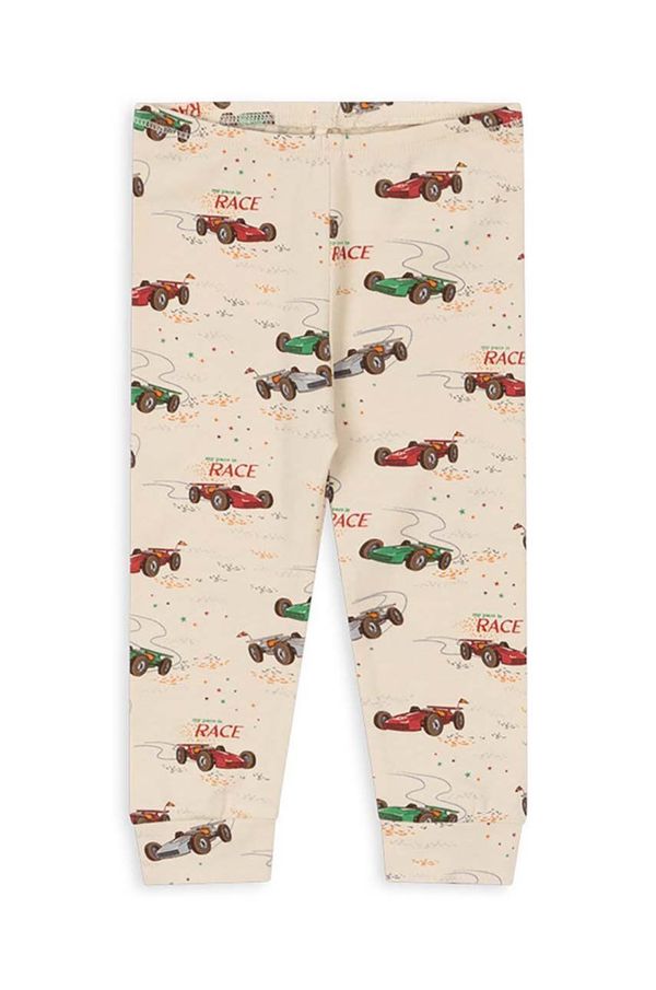 Konges Sløjd Dječji donji dio trenirke Konges Sløjd BASIC PANTS GOTS boja: bež, s uzorkom, KS101417