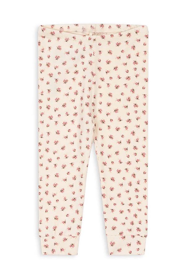 Konges Sløjd Dječji donji dio trenirke Konges Sløjd BASIC PANTS GOTS boja: bež, s uzorkom, KS101417