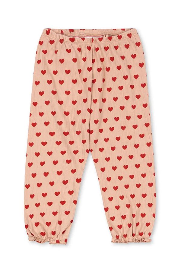 Konges Sløjd Dječji donji dio trenirke Konges Sløjd CHLEO PANTS OCS boja: crvena, s uzorkom, KS101459