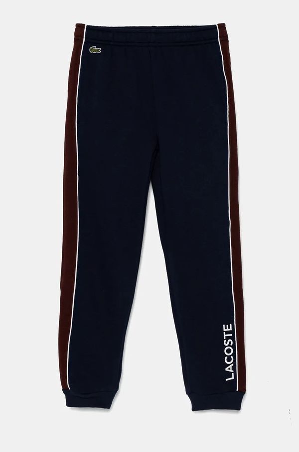 Lacoste Dječji donji dio trenirke Lacoste boja: tamno plava, s uzorkom, XJ2452