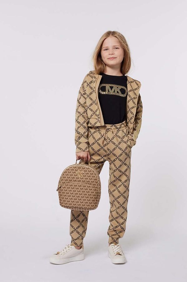 Michael Kors Dječji donji dio trenirke Michael Kors boja: bež, s uzorkom, R30181