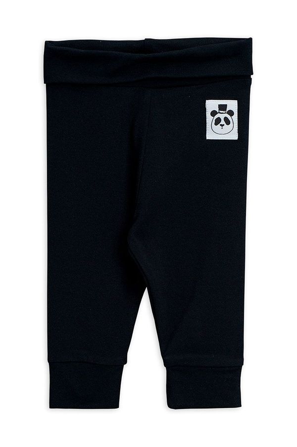 Mini Rodini Dječji donji dio trenirke Mini Rodini boja: crna, glatki materijal